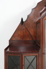 Art Deco Vitrine by Max Coini, Walnut & Burl, Dutch Design, 1920s
